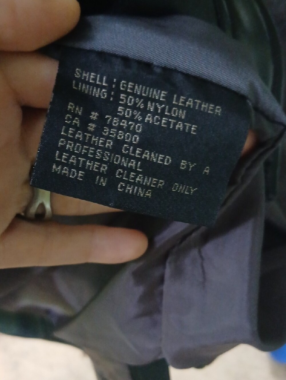 Kenneth Cole Black Leather Shirt Jacket with Dual Chest Pockets,szL - Picture 5 of 8